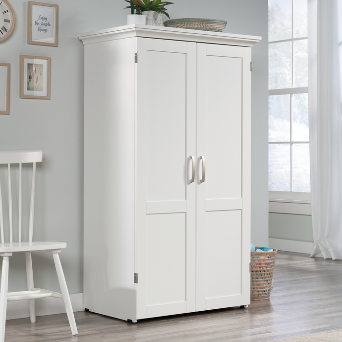 Armoire décorative de rangement Boon de 35,12 po avec surface de travail pliable - blanc glacier