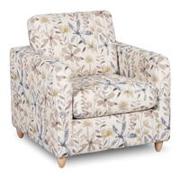 Fauteuil d’appoint personnalisable Club de Sofa Lab de 36 po fabriqué au Canada en tissu avec pattes en bois - tissu décoratif Dust