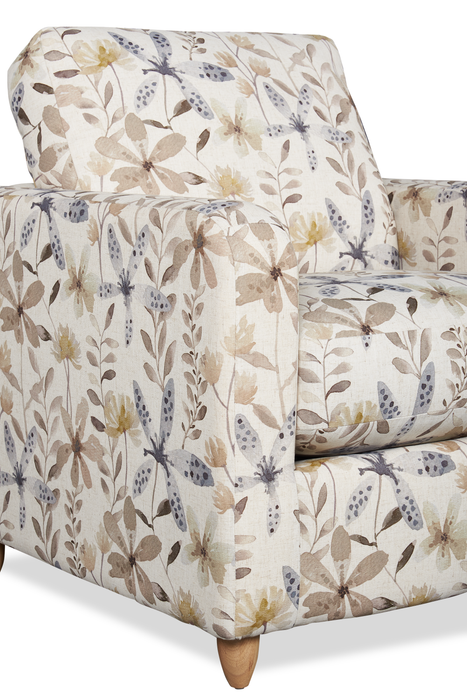 Fauteuil d’appoint personnalisable Club de Sofa Lab de 36 po fabriqué au Canada en tissu avec pattes en bois - tissu décoratif Dust