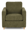 Made in Canada Sofa Lab Customizable Club 36" Fabric Accent Chair with Wood Legs – Chenille Moss | Fauteuil d’appoint personnalisable Club de Sofa Lab de 36 po fabriqué au Canada en tissu avec pattes en bois - Chenille Moss