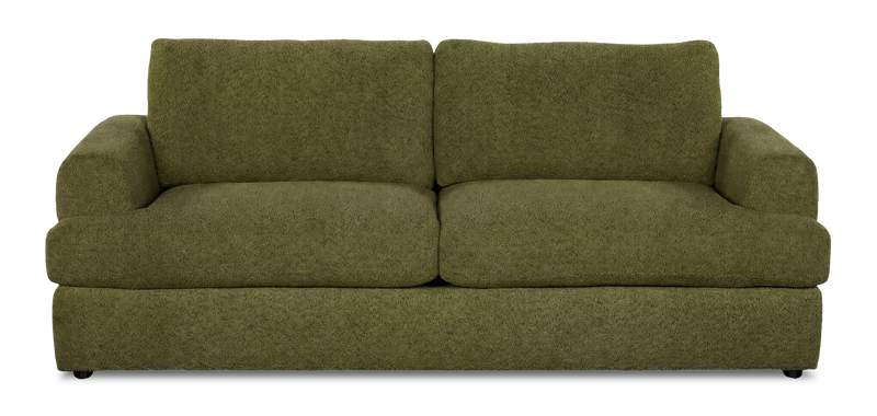 Sofa personnalisable Curve de Sofa Lab de 88 po fabriqué au Canada en tissu - Chenille Moss
