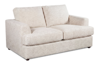 Causeuse personnalisable Curve de Sofa Lab de 65 po fabriqué au Canada en tissu - Chenille White