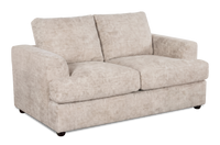 Causeuse personnalisable Curve de Sofa Lab de 65 po fabriqué au Canada en tissu - Plush Parchment