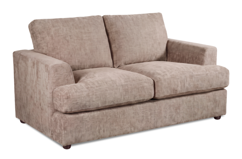 Causeuse personnalisable Curve de Sofa Lab de 65 po fabriqué au Canada en tissu - Chenille Praline