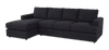 Sofa avec fauteuil long de gauche personnalisable Curve de Sofa Lab fabriqué au Canada en tissu - Teddy Raven