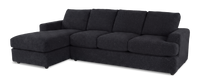 Sofa-lit sectionnel de gauche personnalisable Curve de Sofa Lab fabriqué au Canada en tissu - Teddy Raven