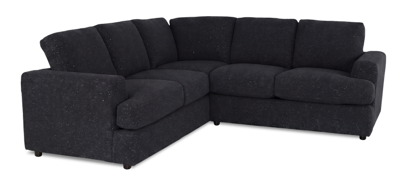 Sofa sectionnel 2 pièces personnalisable Curve de Sofa Lab fabriqué au Canada en tissu - Teddy Raven