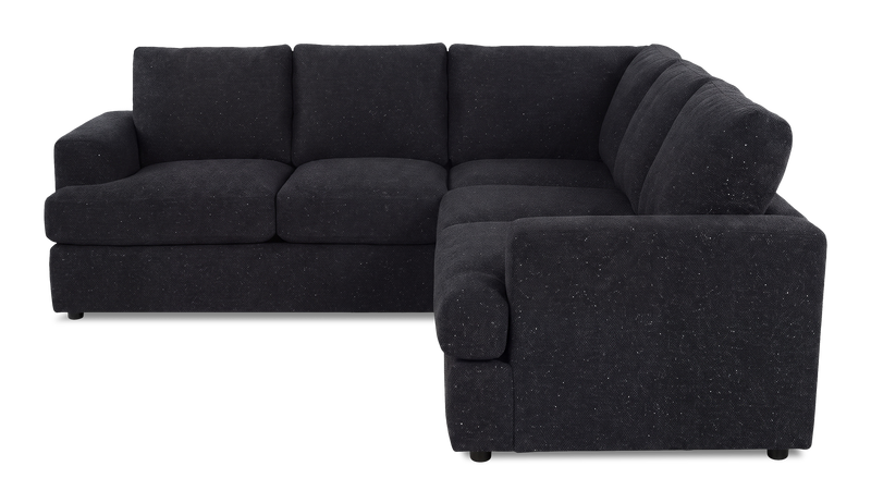 Sofa sectionnel 2 pièces personnalisable Curve de Sofa Lab fabriqué au Canada en tissu - Teddy Raven