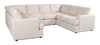 Sofa sectionnel en U personnalisable Curve de Sofa Lab fabriqué au Canada en tissu - Chenille White