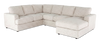 Sofa sectionnel de droite 3 pièces avec fauteuil long personnalisable Curve de Sofa Lab fabriqué au Canada en tissu - Chenille White