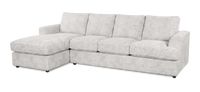 Sofa avec fauteuil long de gauche personnalisable Curve de Sofa Lab fabriqué au Canada en tissu - Plush Oyster