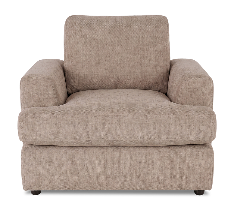 Fauteuil personnalisable Curve de Sofa Lab de 40 po fabriqué au Canada en tissu - Chenille Praline