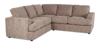 Sofa sectionnel 2 pièces personnalisable Curve de Sofa Lab fabriqué au Canada en tissu - Chenille Praline