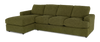 Sofa-lit sectionnel de gauche personnalisable Curve de Sofa Lab fabriqué au Canada en tissu - Chenille Moss