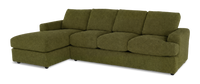  Sofa-lit sectionnel de gauche personnalisable Curve de Sofa Lab fabriqué au Canada en tissu - Chenille Moss