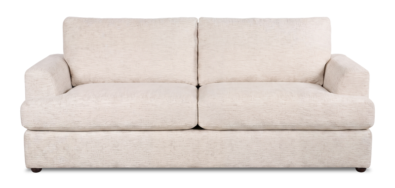 Sofa-lits personnalisable Curve de Sofa Lab de 88 po fabriqué au Canada en tissu - Chenille White