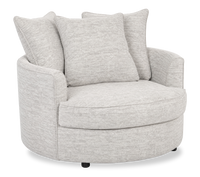  Fauteuil d’appoint enveloppant personnalisable Plush Cuddler de Sofa Lab de 48 po fabriqué au Canada en tissu - Plush Oyster