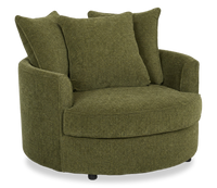 Fauteuil d’appoint enveloppant personnalisable Plush Cuddler de Sofa Lab de 48 po fabriqué au Canada en tissu - Chenille Moss