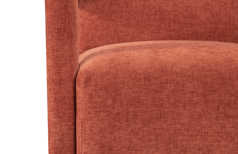 Fauteuil d’appoint Demi de 30 po d’apparence lin - orange