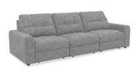 Sofa modulaire Elevate de Scott Living de 115 po en tissu en chenille avec coulissement électrique - gris