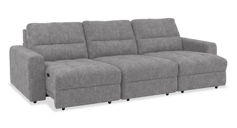 Sofa modulaire Elevate de Scott Living de 115 po en tissu en chenille avec coulissement électrique - gris