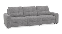 Sofa modulaire à inclinaison électrique Elevate de Scott Living de 115 po en tissu de chenille - gris