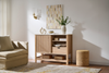 Essex 47.25” 3-Shelf Accent Cabinet with Sliding Door – Weathered White | Armoire décorative Essex de 47,25 po à 3 tablettes avec porte coulissante - blanc vieilli