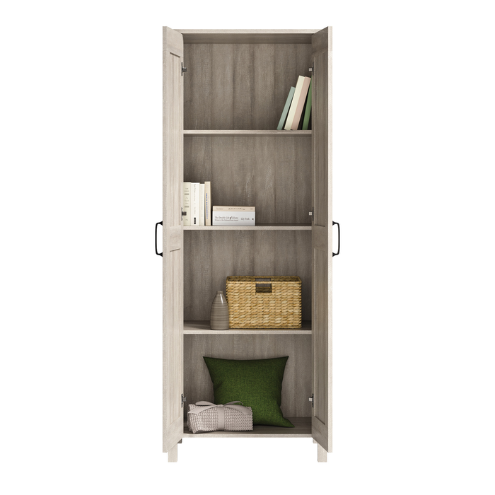 Armoire décorative moderne Gordon de 27,17 po à 2 portes avec tiroirs - érable printanier