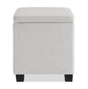 Halifax 14.75” Fabric Storage Ottoman – Light Grey | Pouf de rangement Halifax de 14,75 po en tissu - gris clair