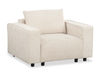 Fauteuil d’appoint modulaire Infinity en tissu de chenille - taupe 