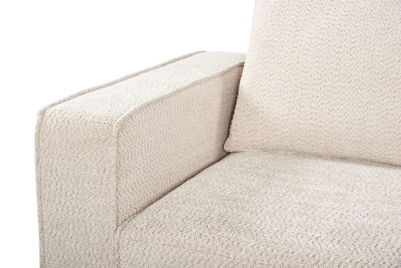 Fauteuil d’appoint modulaire Infinity en tissu de chenille - taupe 
