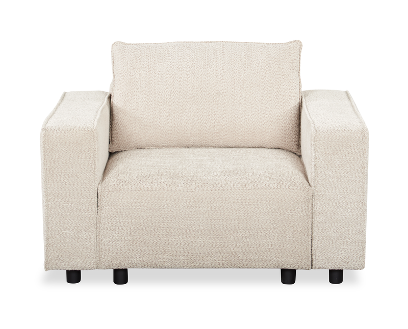 Fauteuil d’appoint modulaire Infinity en tissu de chenille - taupe 