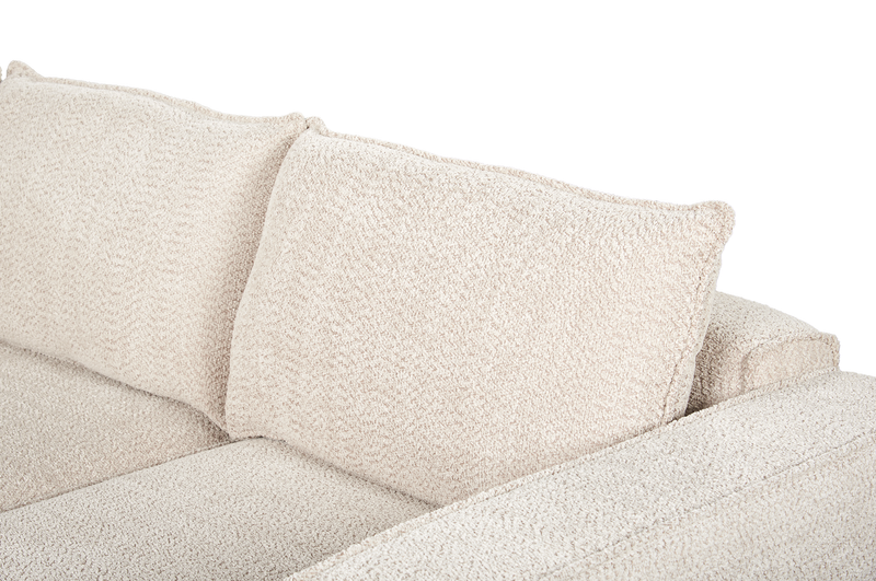 Causeuse modulaire Infinity 2 pièces en tissu de chenille - taupe