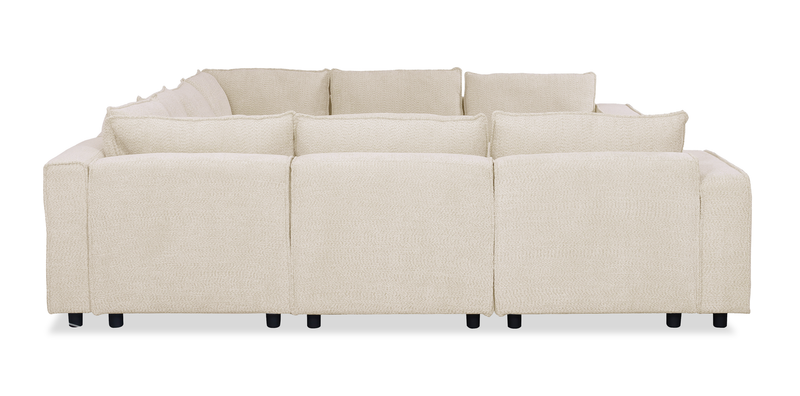 Sofa sectionnel modulaire Infinity 8 pièces en tissu de chenille - taupe