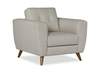 Fauteuil Iverly de 38 po en tissu d’apparence lin avec coussin de dossier amovible - sable