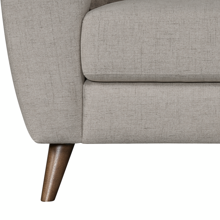 Fauteuil Iverly de 38 po en tissu d’apparence lin avec coussin de dossier amovible - sable