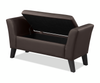 Kohen 46.75" Contemporary Leather-Look Fabric Bench with Storage – Brown  | Banc contemporain Kohen de 46,75 po en tissu d’apparence cuir avec rangement - brun