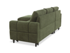Laval 2-Piece Left-Facing Fabric Sleeper Sectional with Storage Chaise - Green | Sofa-lit sectionnel de gauche Laval 2 pièces en tissu avec fauteuil long de rangement - vert