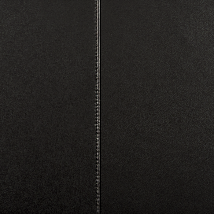 Sofa Lennox de 79 po fabriqué au Canada en cuir véritable avec coussins amovibles - noir