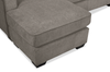 Made in Canada Lennox Chenille Fabric Reversible Sectional with Reversible Cushions - Grey | Sofa sectionnel réversible Lennox fabriqué au Canada en tissu de chenille avec coussins réversibles - gris