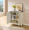 Lexie 36” Shoe Storage Cabinet with Walnut Oak Top - White | Armoire de rangement pour chaussures Lexie de 36 po avec dessus en chêne noyer - blanche
