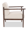 Fauteuil d’appoint Maci de 28,9 po d’apparence lin avec pattes en bois - taupe