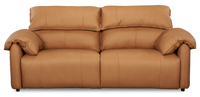  Sofa à inclinaison électrique Momento de 90 po en cuir véritable - caramel