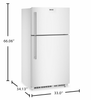 Maytag 33" 21 Cu. Ft. Wide Top Mount Refrigerator with Garage Mode - White - MRTX5121TW | Réfrigérateur Maytag large de 21 pi3 et de 33 po à congélateur supérieur avec mode garage - blanc - MRTX5121TW