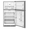 Maytag 33" 21 Cu. Ft. Wide Top Mount Refrigerator with Garage Mode - Stainless Steel - MRTX5121TZ | Réfrigérateur Maytag large de 21 pi3 et de 33 po à congélateur supérieur avec mode garage - acier inoxydable - MRTX5121TZ
