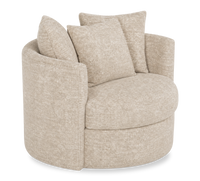 Fauteuil d’appoint pivotant personnalisable Nest de Sofa Lab de 42 po fabriqué au Canada en tissu - Plush Parchment