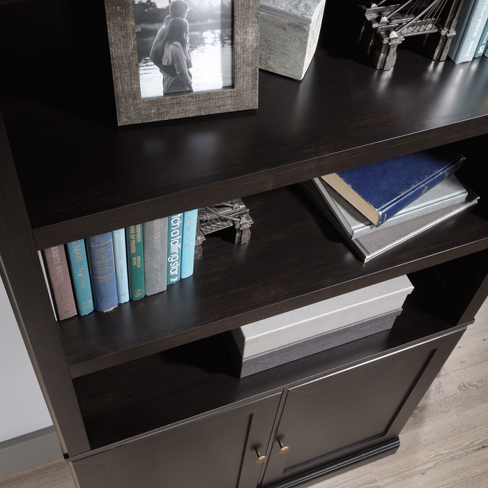 Bibliothèque Oryn de 35,28 po à 5 tablettes avec rangement - noir Estate