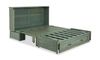 Parker Cabinet Bed with Pocket Coil Memory Foam Mattress, Blue - Queen Size | Armoire-lit Parker avec matelas en mousse à mémoire de forme à ressorts ensachés, bleue - format grand lit