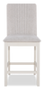 Piper 7pc Counter-Height Dining Set with Table & 6 Chairs, 60-72" Extension, Storage – White | Ensemble de salle à manger Piper 7 pièces de hauteur comptoir avec table de 60 po à 72 po (L) avec rallonge, 6 chaises et rangement - blanc