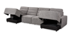 Shaquille O’Neal Home Prestige 4-Piece Sectional with Power Sliding and Storage Chaise – Grey | Sofa sectionnel Prestige de Shaquille O’Neal Home 4 pièces avec coulissement électrique et fauteuil long de rangement - gris